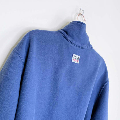 vintage 90s roots 1/4 zip sweatshirt - size large