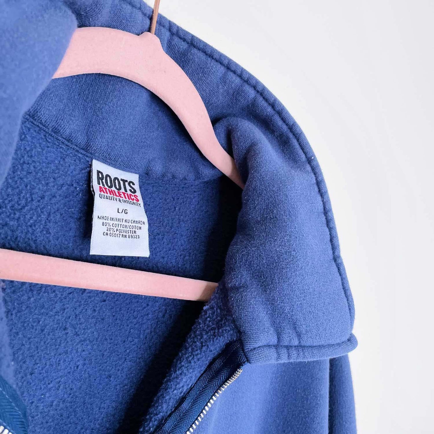 vintage 90s roots 1/4 zip sweatshirt - size large