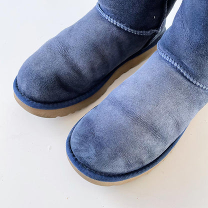ugg bailey bow II blue sheepskin boot