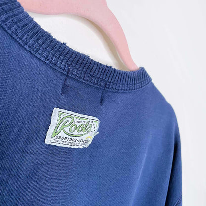 vintage 90s roots nameplate crewneck - size xl