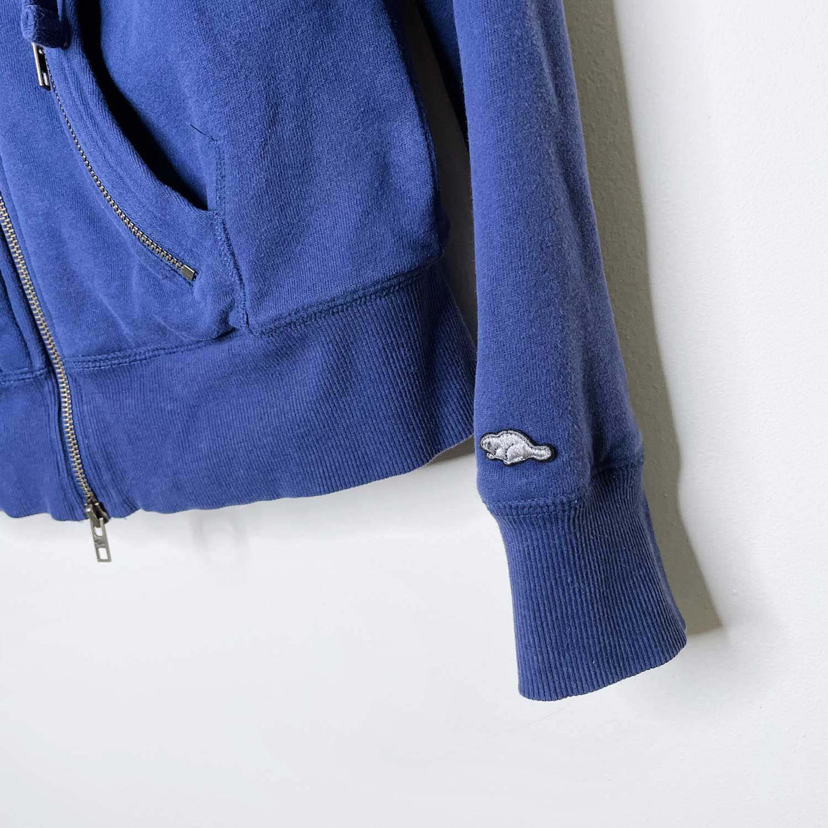 roots sherpa lined full zip hoodie jacket - size xs