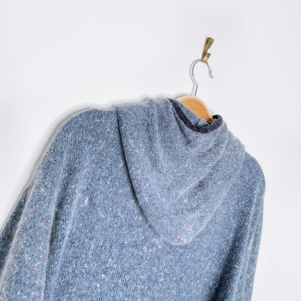 vintage victoria jones angora holiday knit full zip hoodie