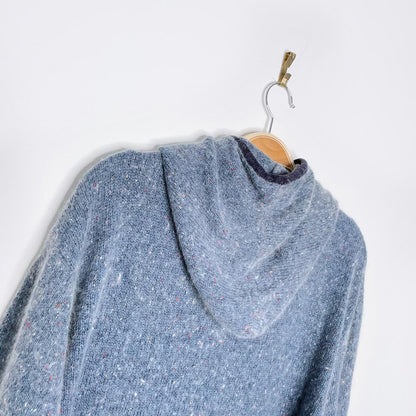 vintage victoria jones angora holiday knit full zip hoodie