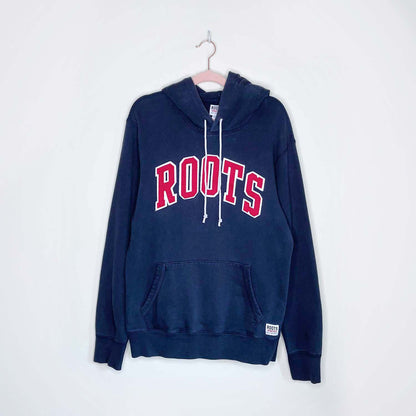 vintage 00s roots varsity nameplate hoodie - size xs
