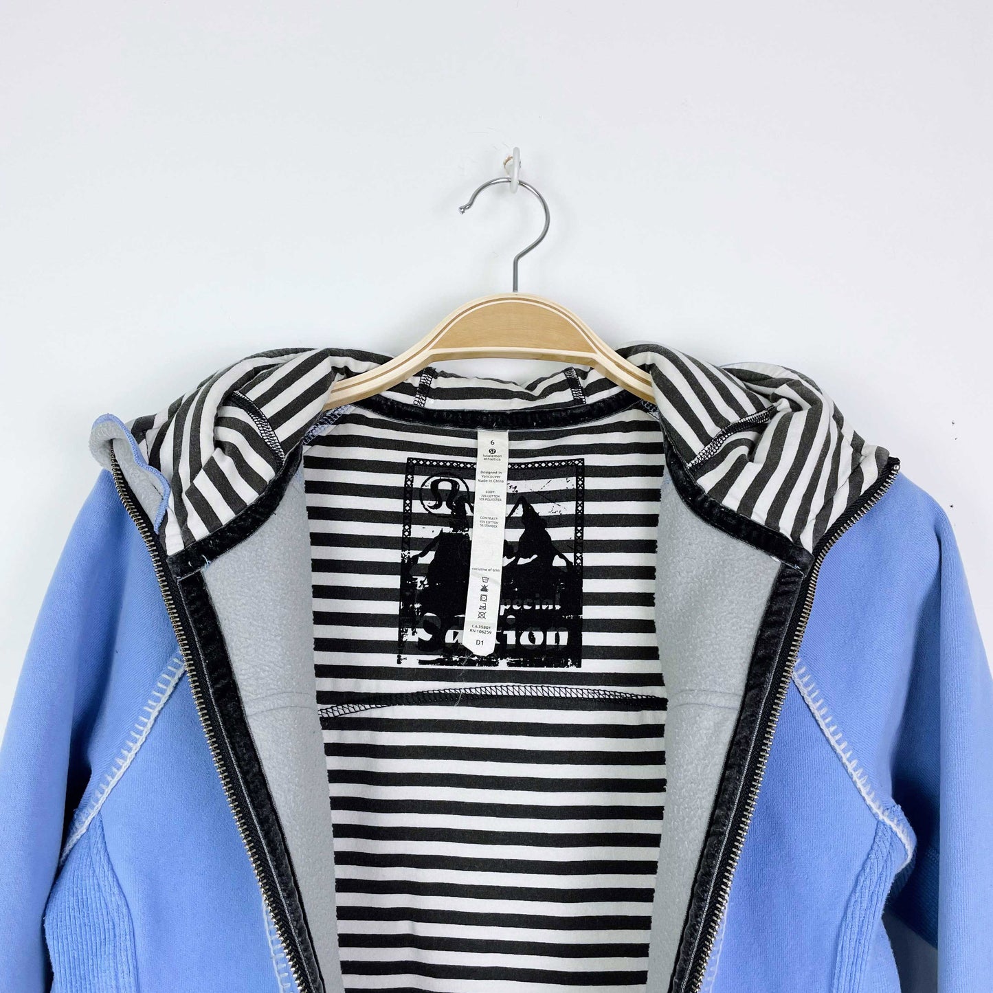 lululemon special edition blanket stitch scuba hoodie - size 6