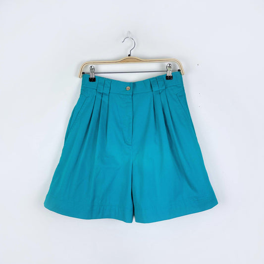 vintage eddie haggar high rise pleated shorts