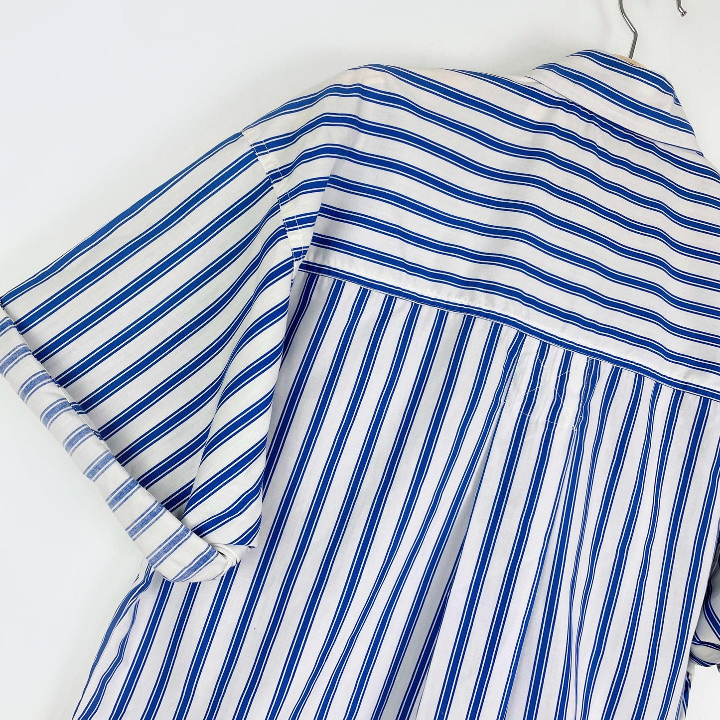 vintage HER pleat shoulder striped shirt