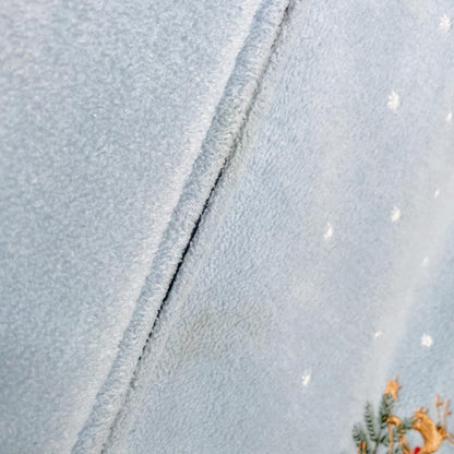 vintage cleo santa scene fleece holiday vest