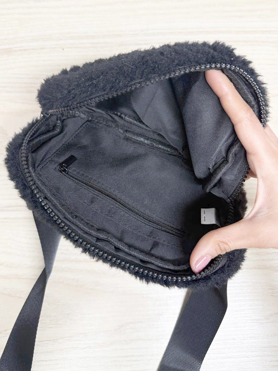 bluenotes fuzzy plush fanny pack - good market thrift store