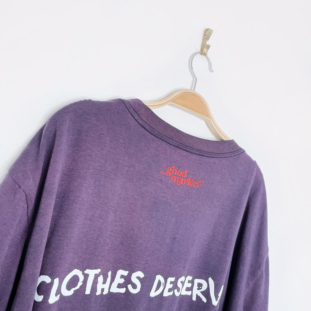 vintage 80s mww x earth activist faded ringer pocket tee