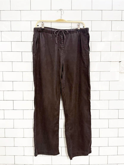 boden 100% linen straight leg drawstring pants - good market thrift store