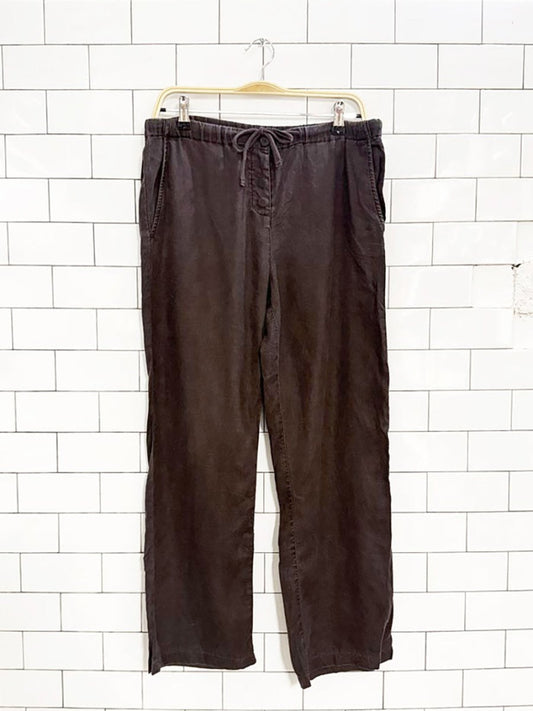 boden 100% linen straight leg drawstring pants - good market thrift store