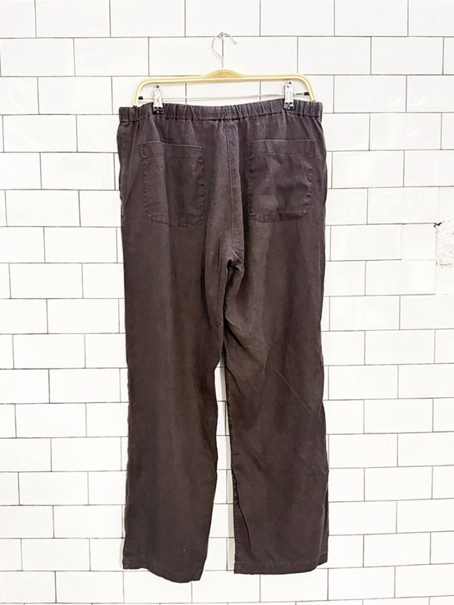 boden 100% linen straight leg drawstring pants - good market thrift store