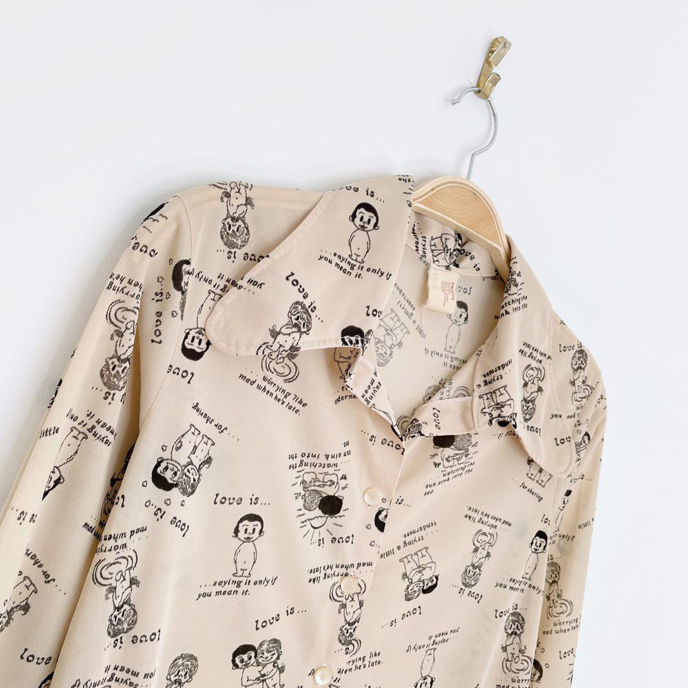 vintage 60s empire knitting mesh love bodysuit