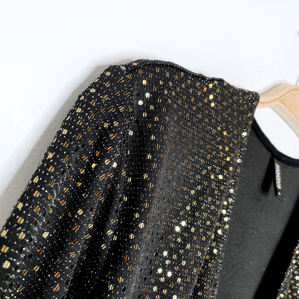 koovs plunge gold sequin bodysuit