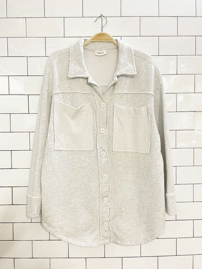 böhme raw edge sweatshirt shirt jacket - good market thrift store