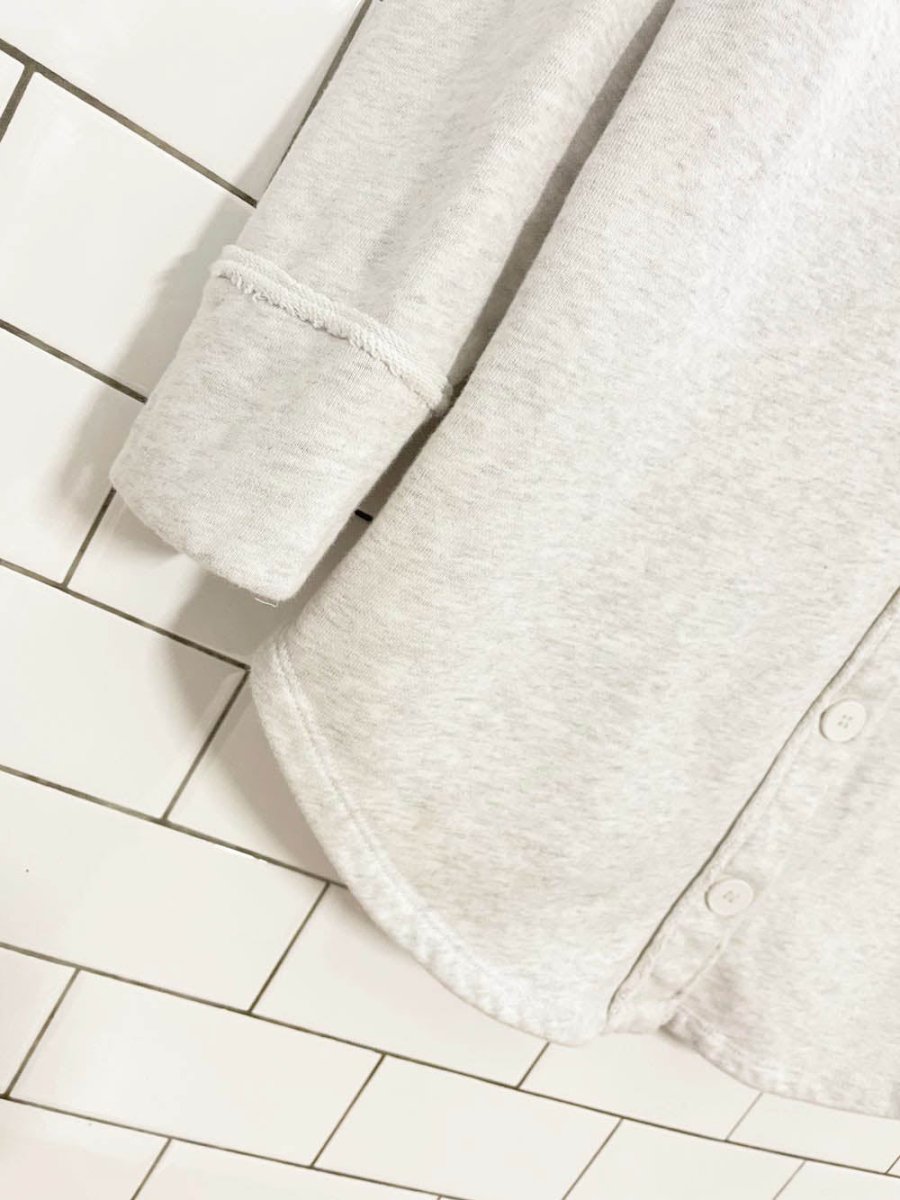 böhme raw edge sweatshirt shirt jacket - good market thrift store