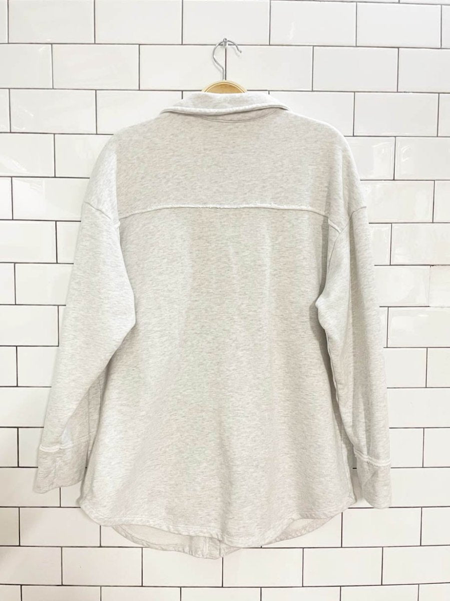 böhme raw edge sweatshirt shirt jacket - good market thrift store