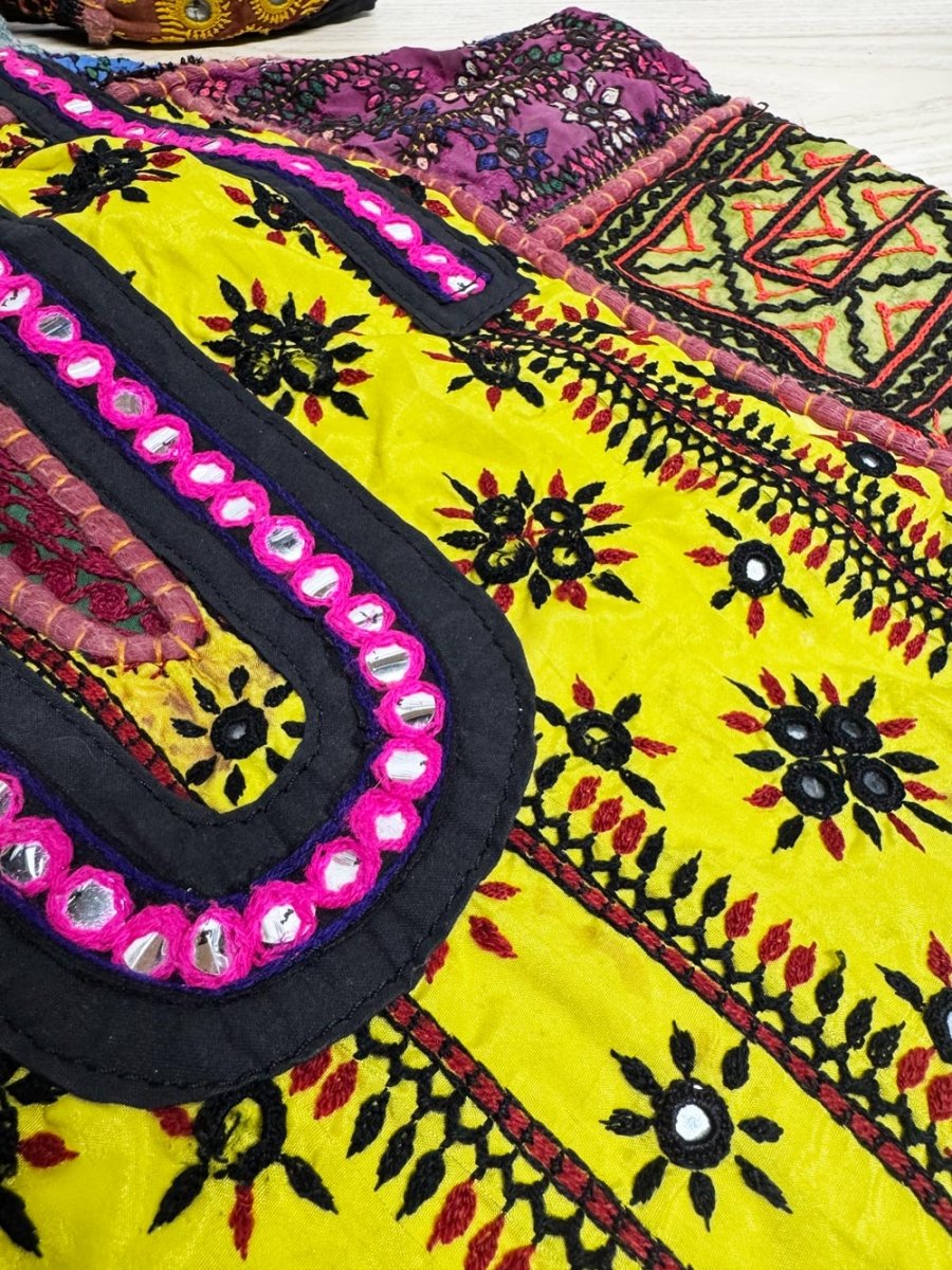 boho patchwork embroidered shoulder bag - good market thrift store