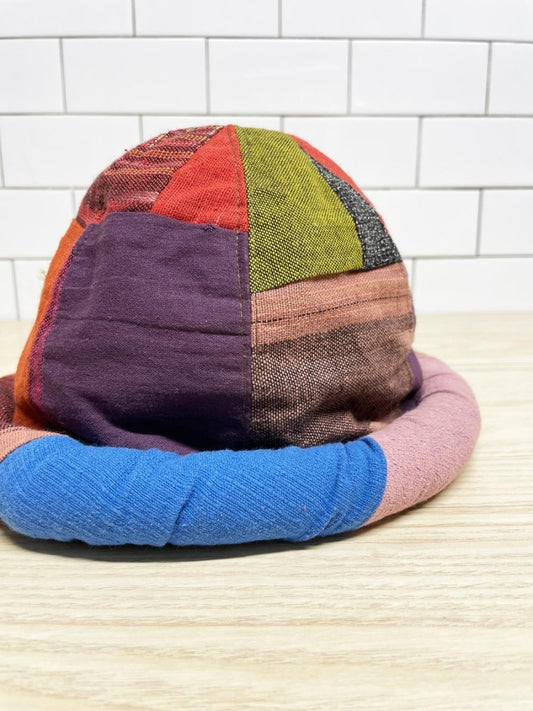 boho patchwork rolled bucket hat | made in Thailand - good market thrift store