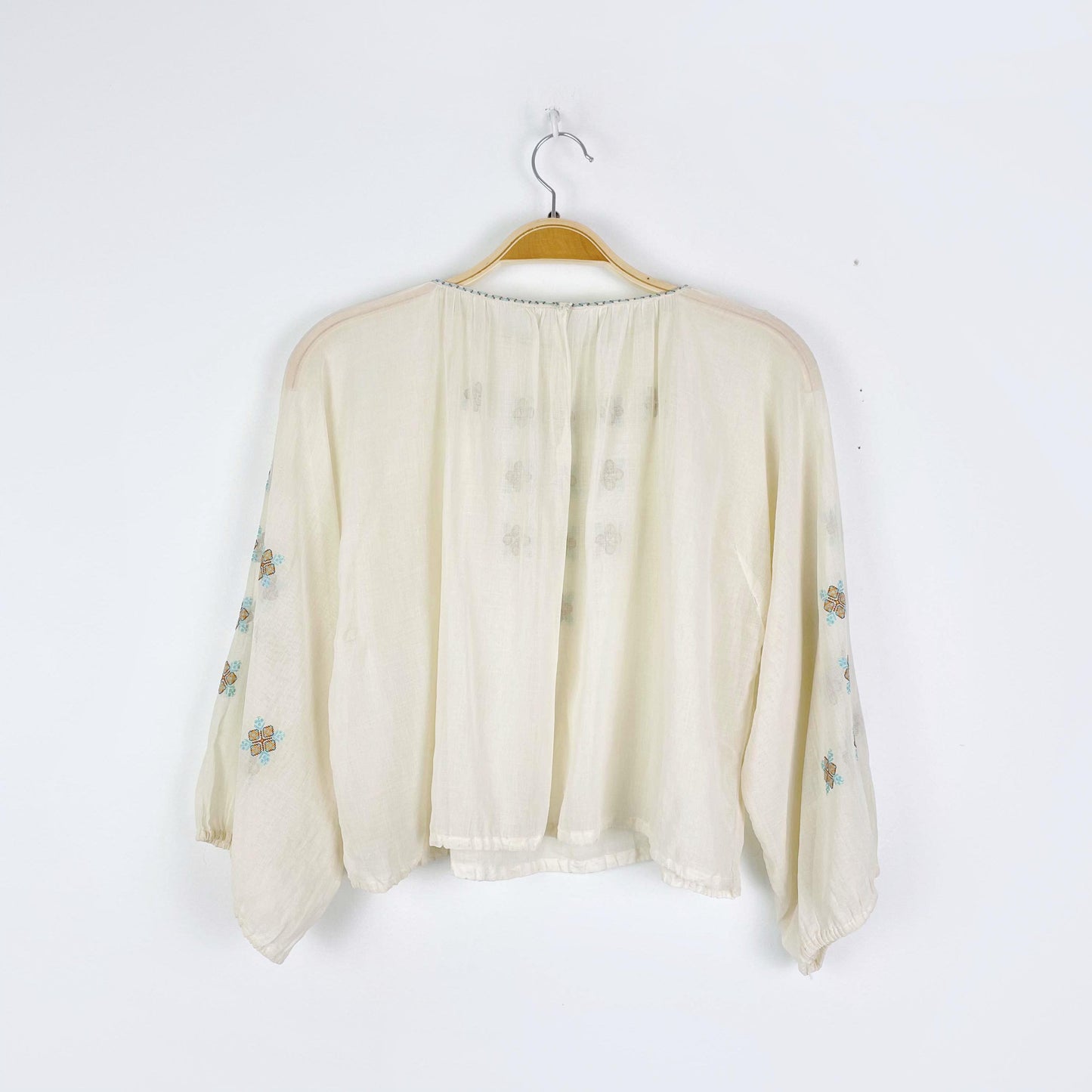 vintage 60s hand embroidered blouse