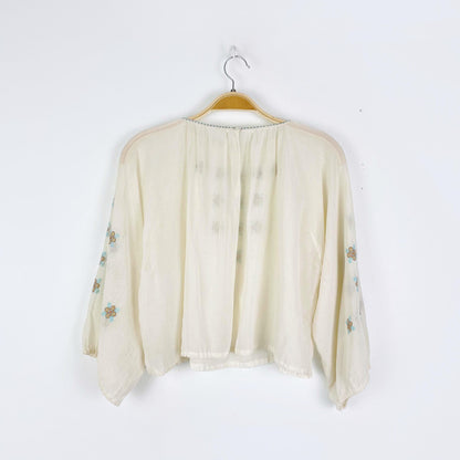 vintage 60s hand embroidered blouse
