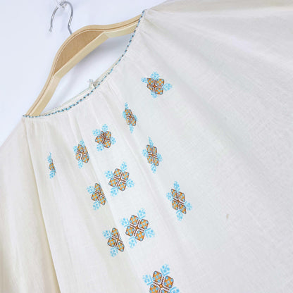 vintage 60s hand embroidered blouse