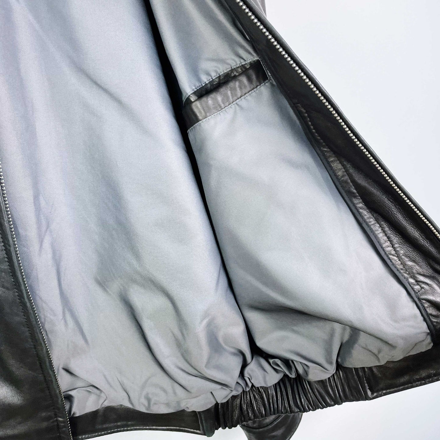 vintage butter leather bomber jacket