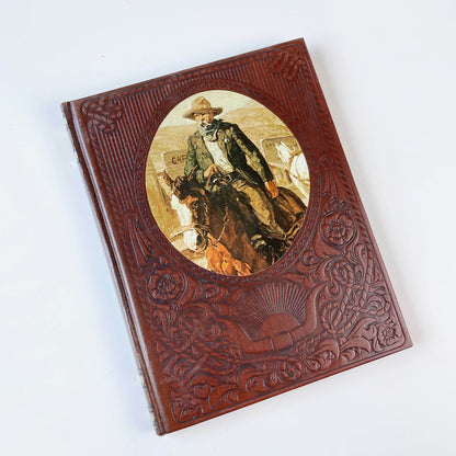 vintage 70s tooled leather book 'the old west' - the gunfighters