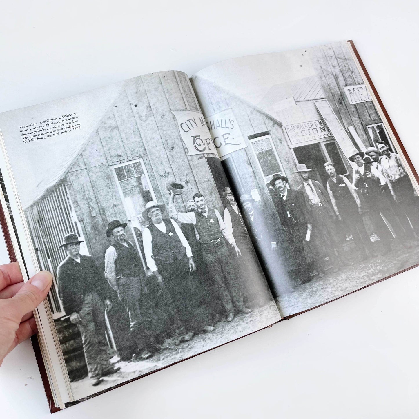 vintage 70s tooled leather book 'the old west' - the gunfighters