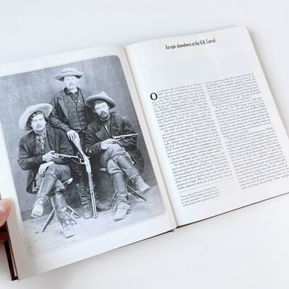 vintage 70s tooled leather book 'the old west' - the gunfighters