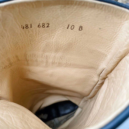 vintage roots black tall leather boots - size 10