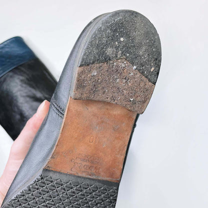 vintage roots black tall leather boots - size 10