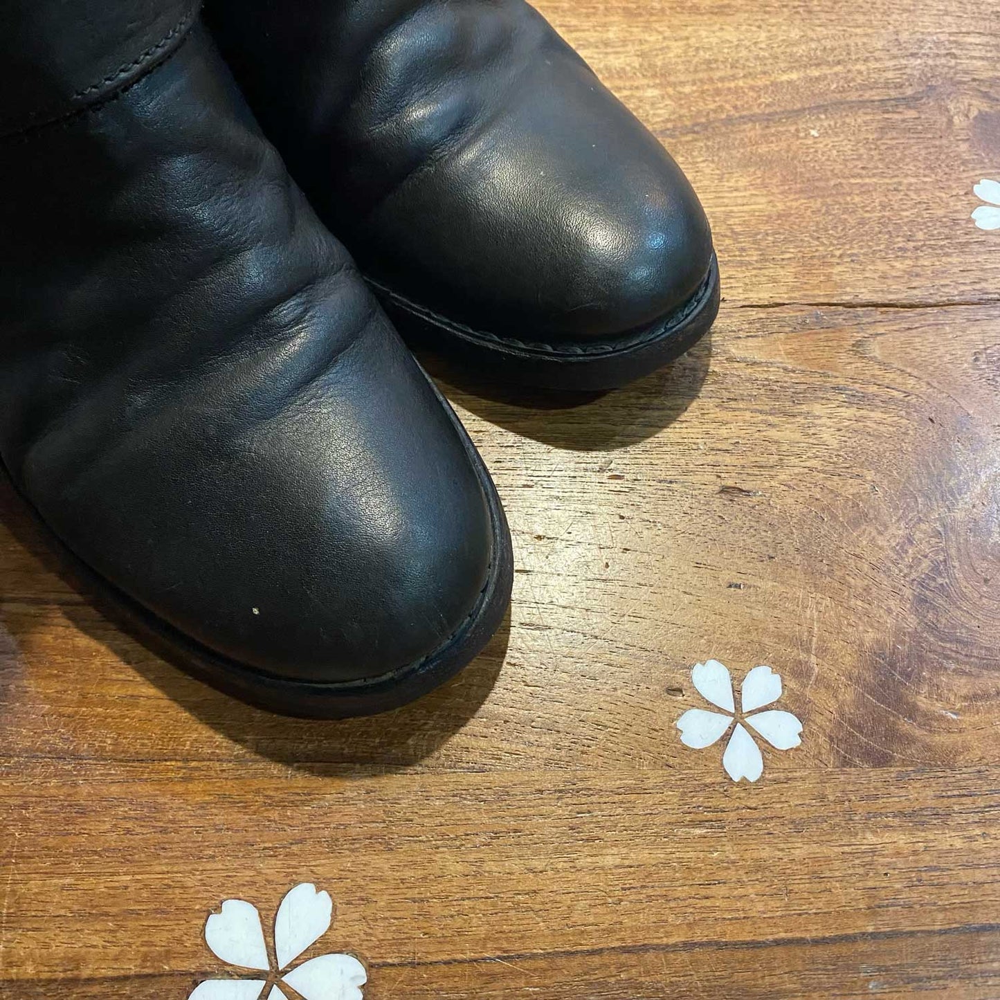 fiorentini + baker heeled leather moto boots - size 40