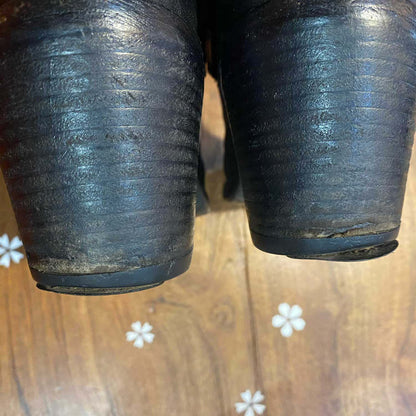 fiorentini + baker heeled leather moto boots - size 40