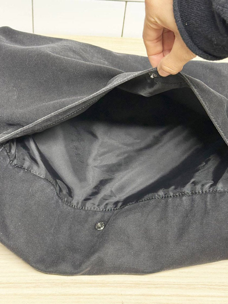 boss orange leather detail canvas messenger bag | hugo boss - good market thrift store