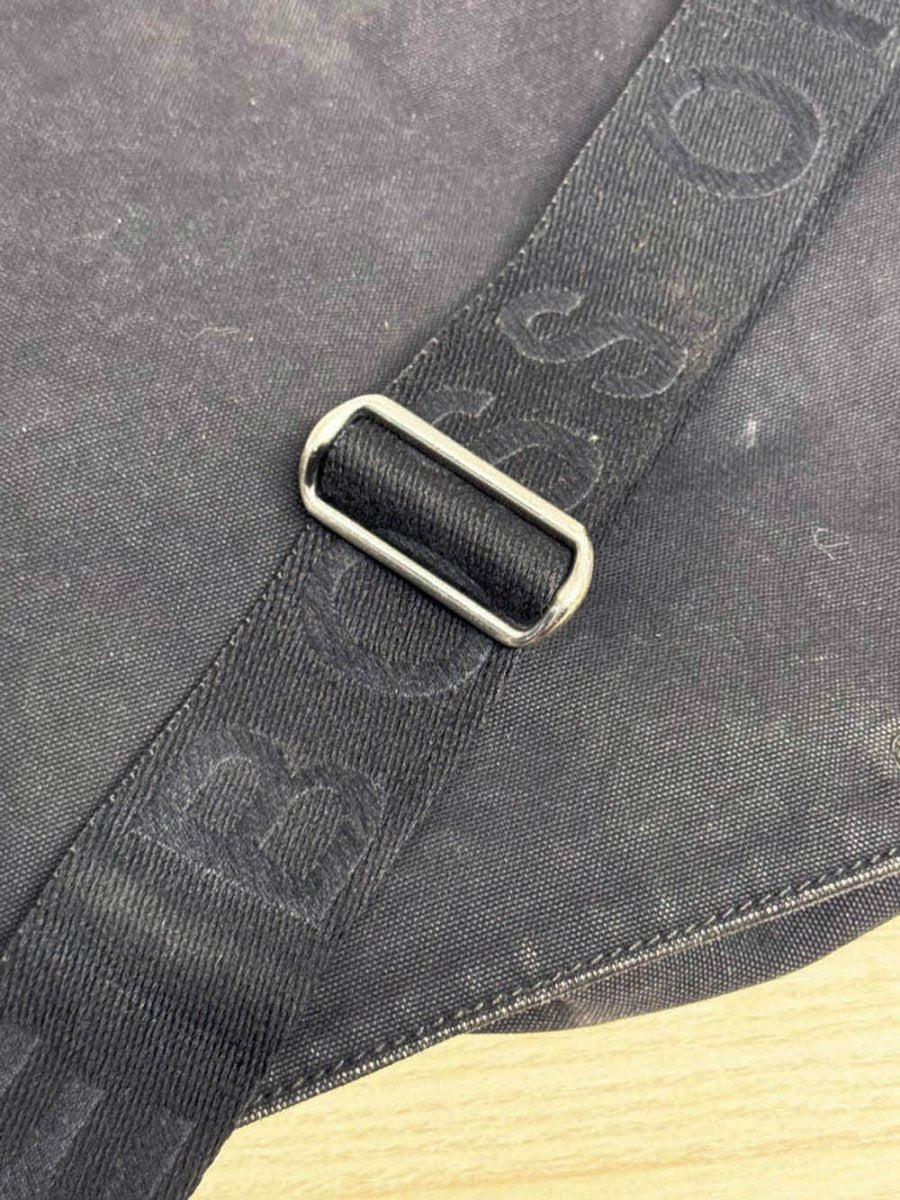 boss orange leather detail canvas messenger bag | hugo boss - good market thrift store