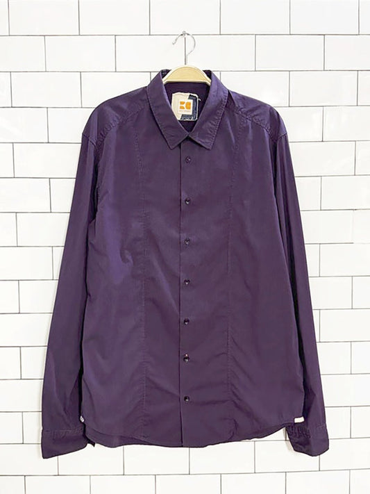 boss orange striped full button shirt | hugo boss - good market thrift store