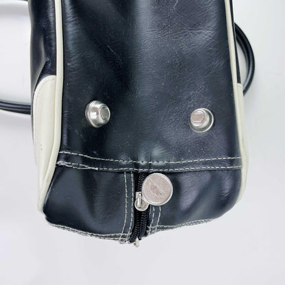 vintage 00s roots faux leather retro bowling bag