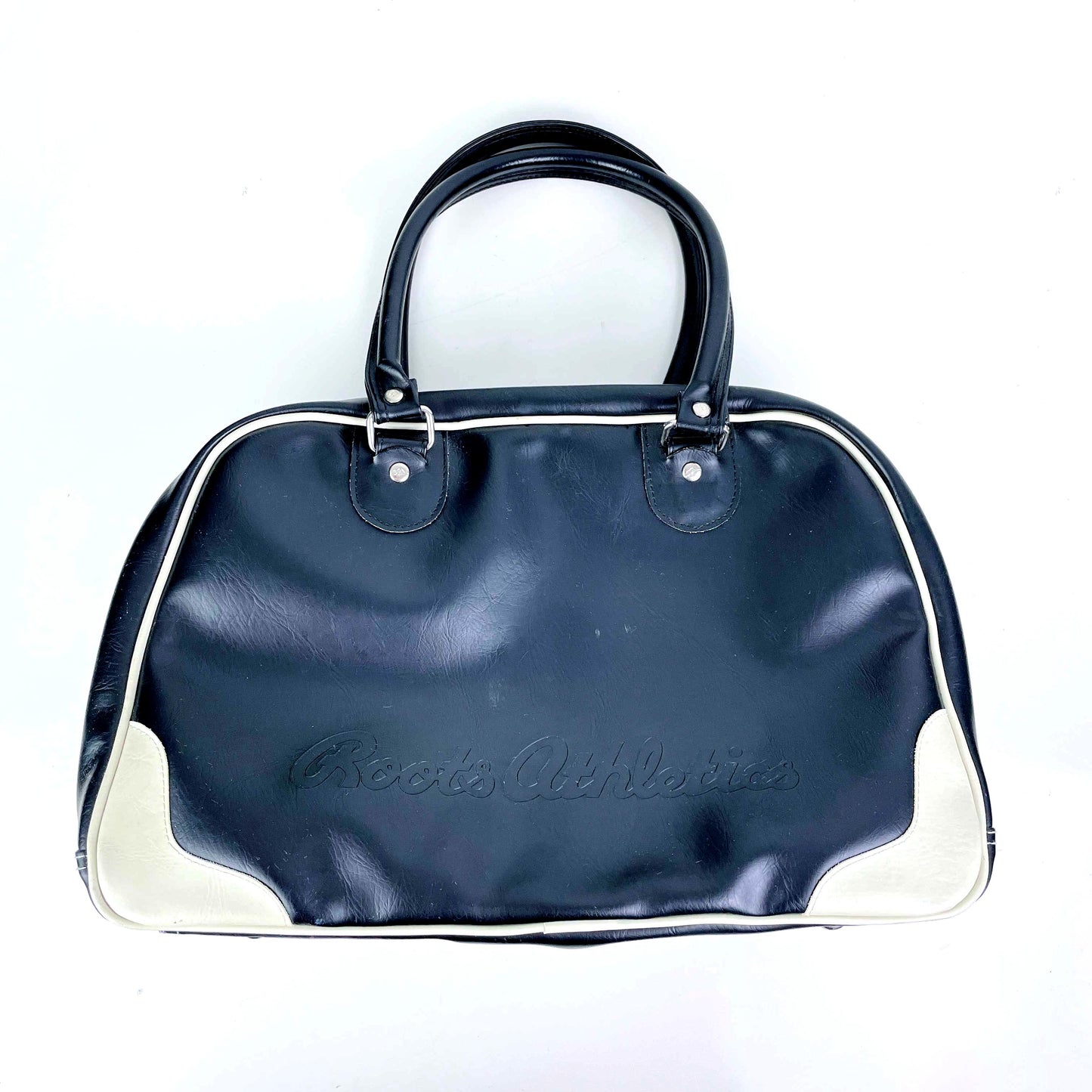 vintage 00s roots faux leather retro bowling bag