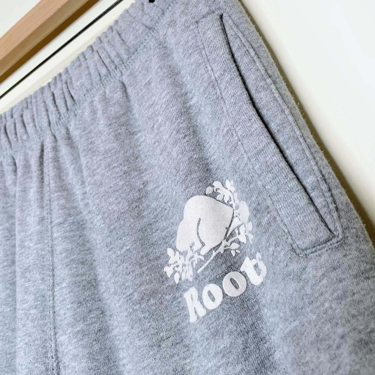 roots athletic grey boyfriend sweatpants - size xs
