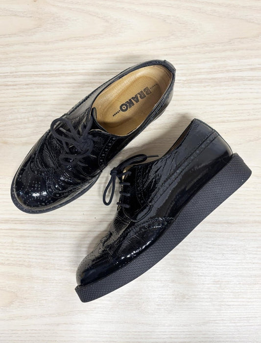 braco patent leather platform brogue shoes - good market thrift store