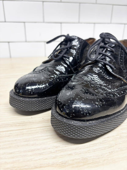 braco patent leather platform brogue shoes - good market thrift store