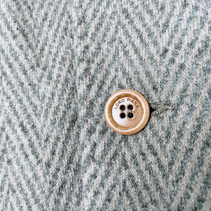 loro piana cashmere herringbone sport jacket - size 56 EU