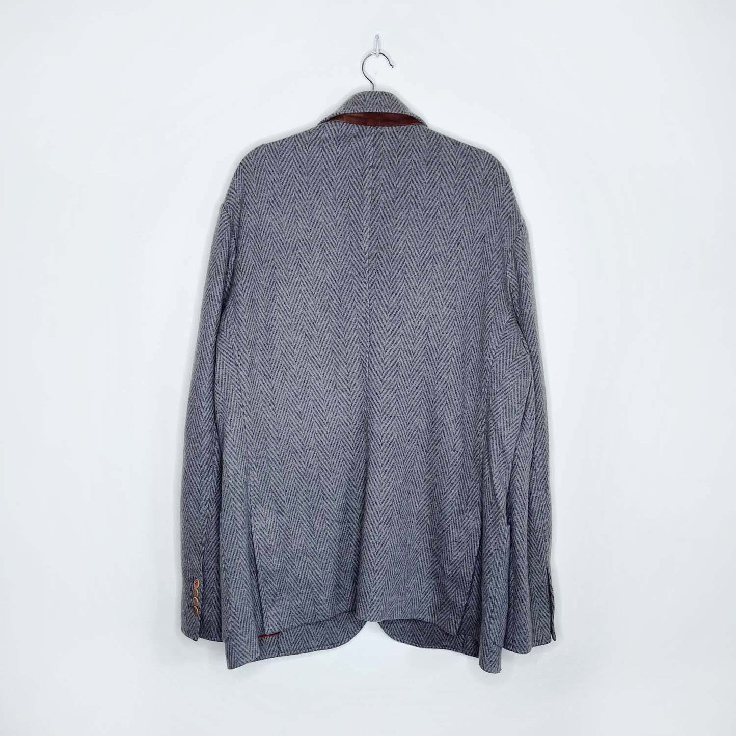 loro piana cashmere herringbone sport jacket - size 56 EU