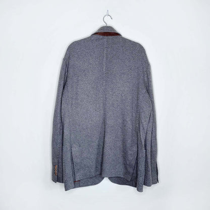 loro piana cashmere herringbone sport jacket - size 56 EU