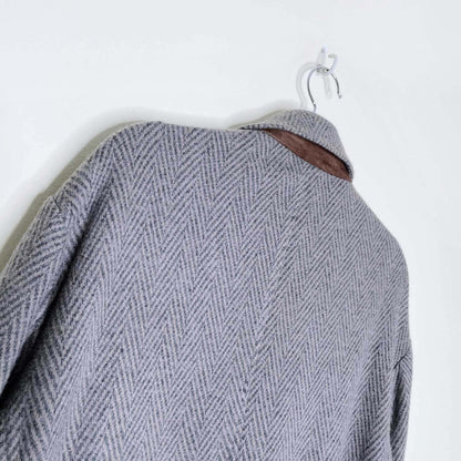 loro piana cashmere herringbone sport jacket - size 56 EU