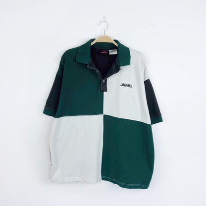 vintage 90s brooks colour block polo