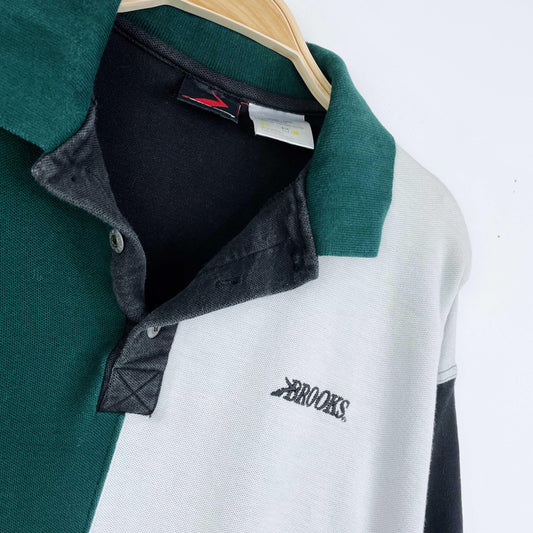 vintage 90s brooks colour block polo