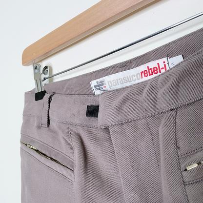 nwt deadstock parasuco rebel-i brown midi skater skirt - size 2